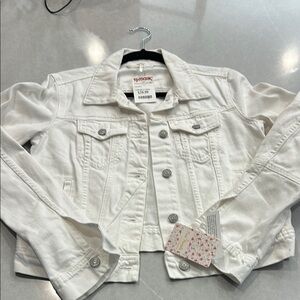 Free people white denim jacket xs